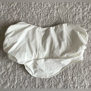 Nasty Gal White Strapless Crop Top